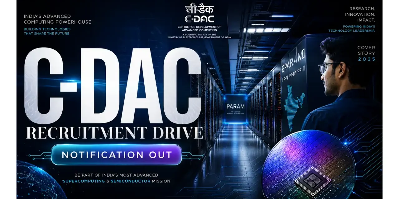 C DAC Recruitment Drive 2026 Notification for Multiple Posts | 950+ Vacancies- Apply Now