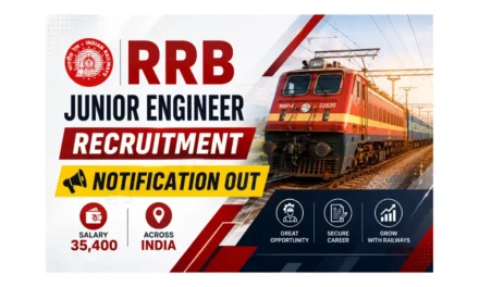 RRB JE Recruitment 2026: Total 3,993 Posts | ₹35,400 Salary