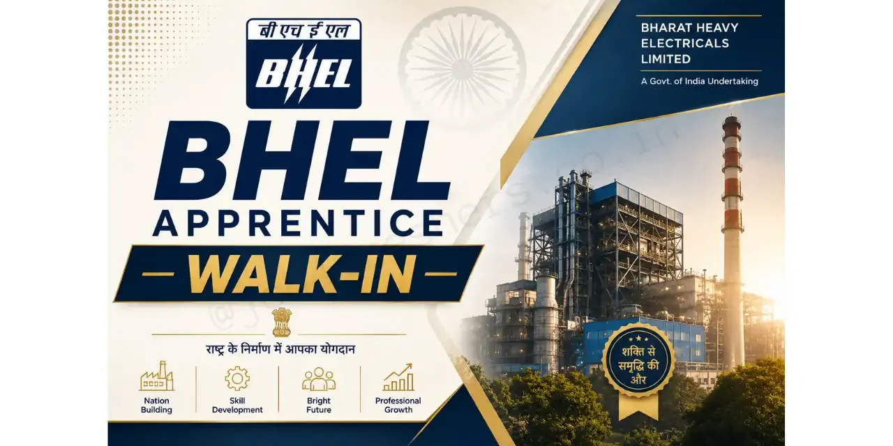 BHEL Ranipet Apprentice Walk-in Drive | Notification For 305 Vacancies