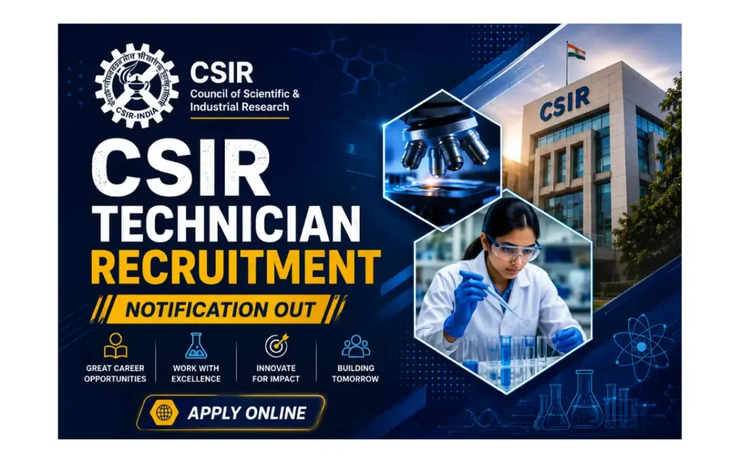 CSIR Technician Recruitment Drive 2026: Apply Online for 43 Group-C Posts | 10th Pass Job