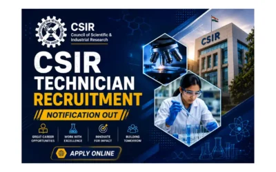 FRESHERS JOBS 14 CSIR Technician Recruitment Drive 2026: Apply Online for 43 Group-C Posts | 10th Pass Job