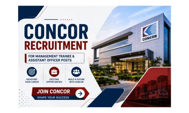 CONCOR Recruitment 2026 – Apply Online for 77 Management Trainee & Assistant Officer Posts