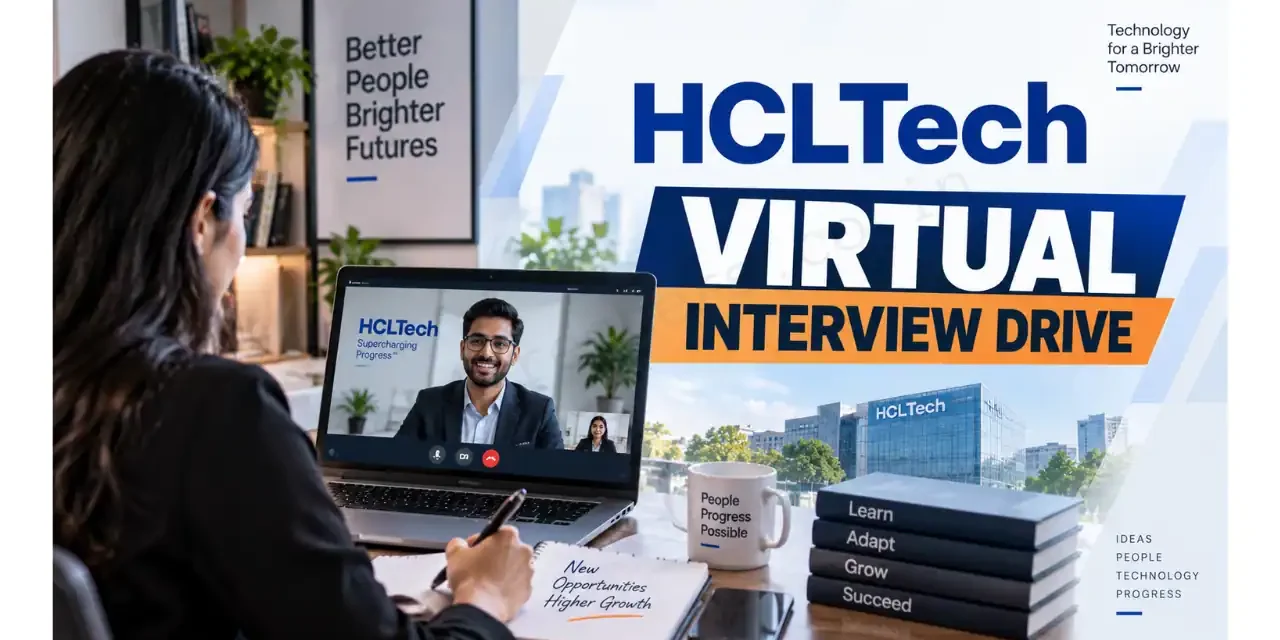 HCLTech Virtual Interview Drive for Freshers | Non-Voice Role | Chennai