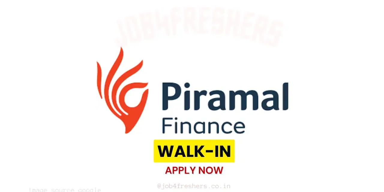 Piramal Finance Walk-in for Freshers Pursuing Chartered Accountancy | CA Industrial Trainee Role