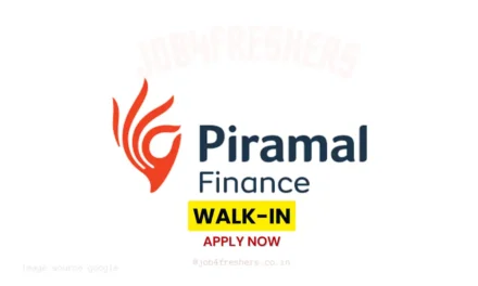 Piramal Finance Walk-in for Freshers Pursuing Chartered Accountancy | CA Industrial Trainee Role