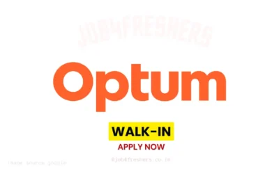 FRESHERS JOBS 17 Optum Walk-in Drive for Freshers | Role Certified Fresher | Chennai