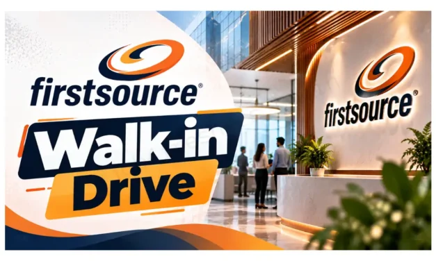 Firstsource Walk-in Drive 2026 | International Non- Voice Process