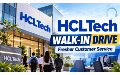 FRESHERS JOBS 14 HCLTech Walk In Drive 2026: Customer Support Executive Role