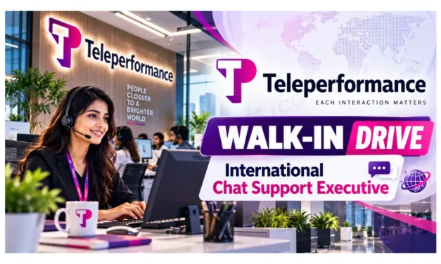 Teleperformance Walk-in Drive 2026 for International Chat Support Executive