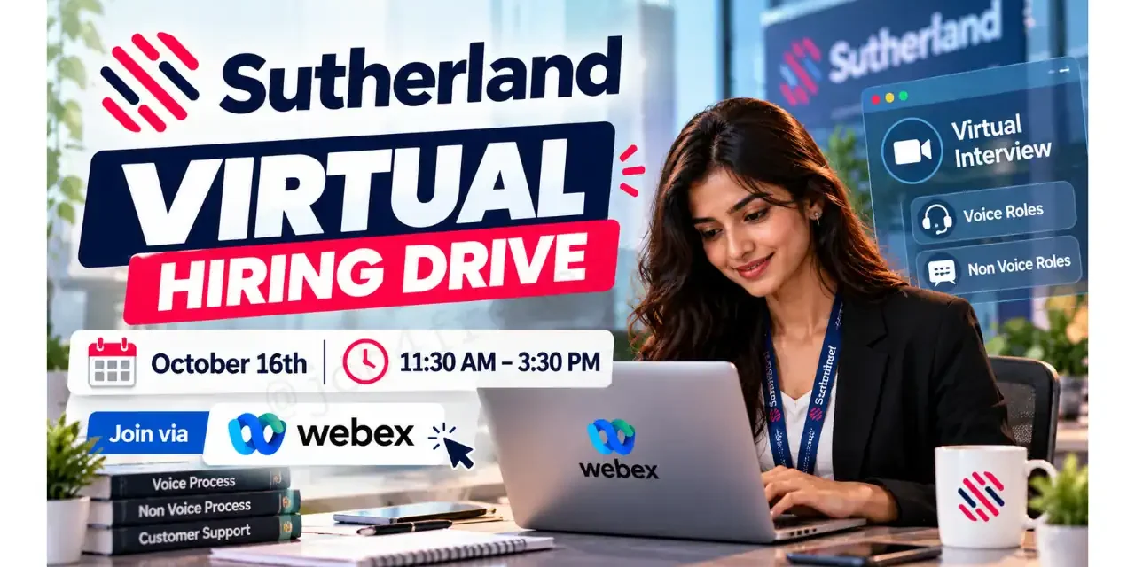 Sutherland Virtual Hiring 2026 | Associate / Sr. Associate Role (Online Interview)