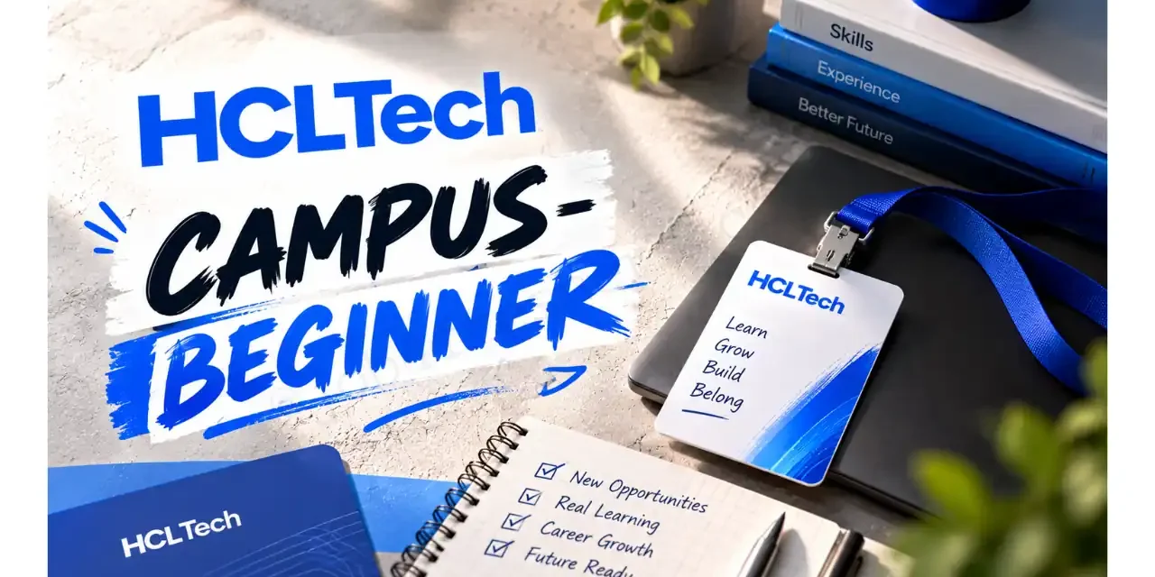 HCLTech Freshers Hiring 2026 | Campus-Beginner Role | Apply Now