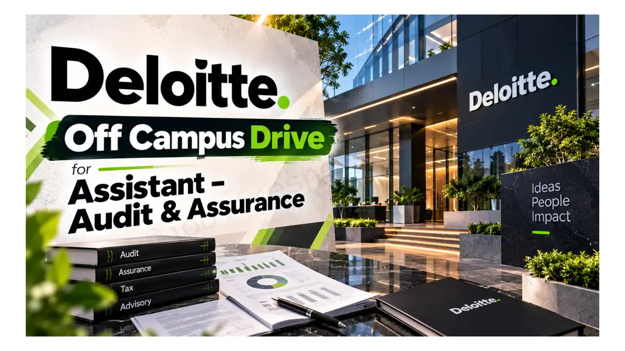 Deloitte Off Campus Drive 2026 for B.Com Freshers | Assistant- Audit ...
