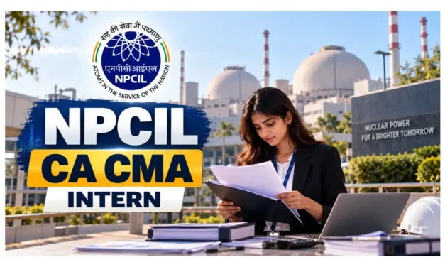 NPCIL CA CMA Intern Recruitment 2026: Total 51 Posts, No Fee