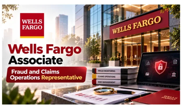 Wells Fargo Hiring Freshers 2026 | Associate Fraud and Claims Operations Representative | Bengaluru