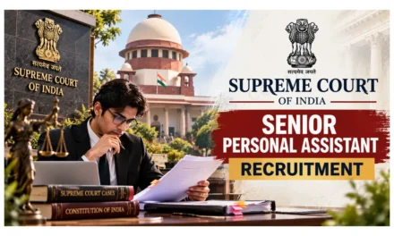 Supreme Court Senior Personal Assistant Recruitment 2026: 65 Posts | Apply Online