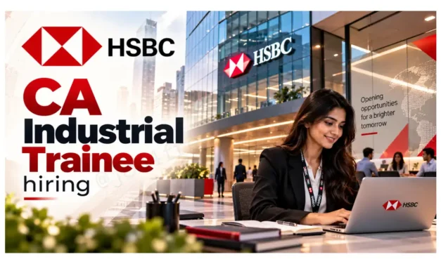 HSBC CA Industrial Trainee 2026 | CA Final Students | Bangalore / Chennai / Gurugram / Mumbai