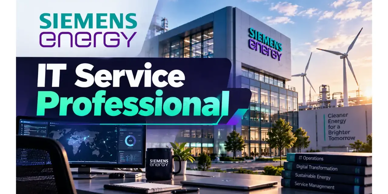 Siemens Energy Recruitment 2026 | IT Service Professional | Entry-Level / Graduate | Gurugram