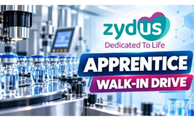 Zydus Apprentice Walk-in Drive in Ahmedabad | Manufacturing Apprentice | ITI, Diploma, B.Sc